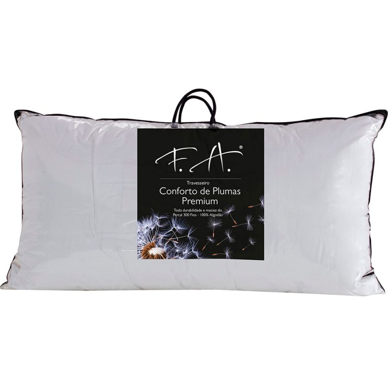 Travesseiro Conforto de Plumas Fibra Extra Premium 50x90cm