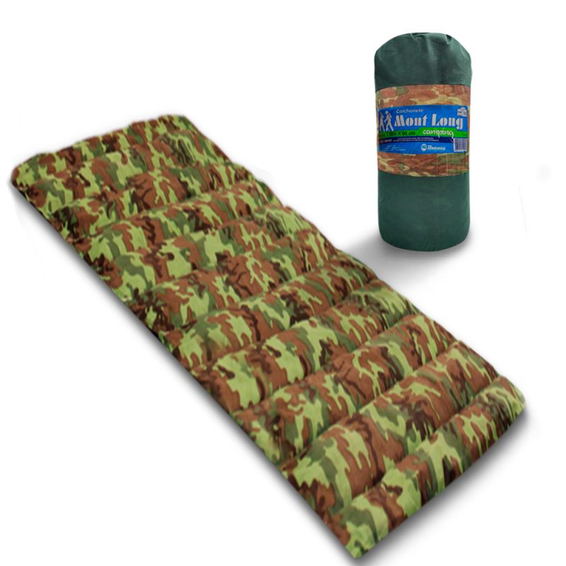 Colchonete Para Camping Solteiro Camuflado 190x60cm - Mont Long