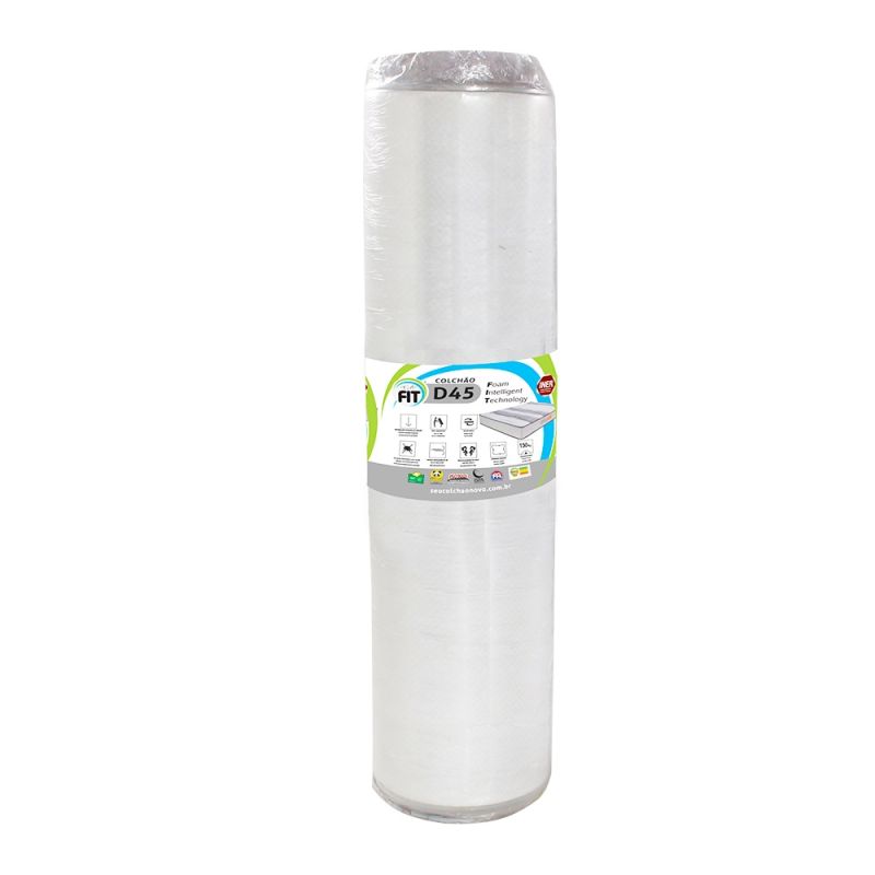 Colchão Queen Enrolado 158x188x17cm Espuma D45 - Fit