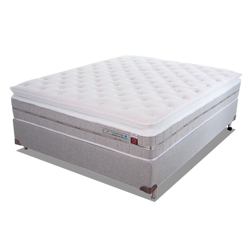 Colchão e Box Casal Molas Ensacadas Espuma Viscoelástica 138x188x70cm - Hampton