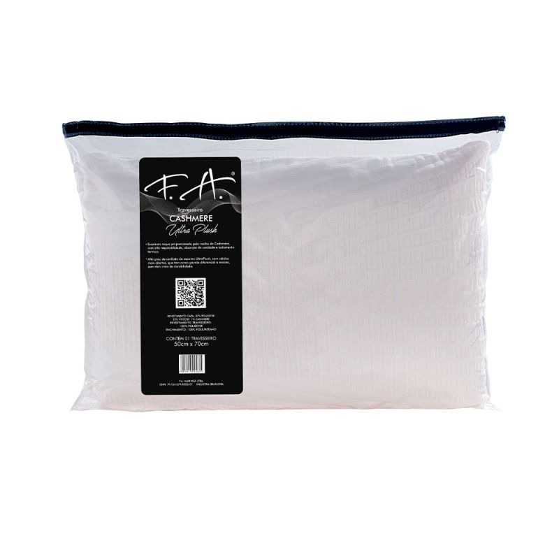 Travesseiro Premium Cashmere Ultra Plush 50x90cm F.A. Colchões