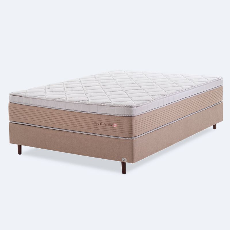 Cama Box Casal Espuma Viscoelástica Molas Ensacadas 138x188x68cm - Atlanta