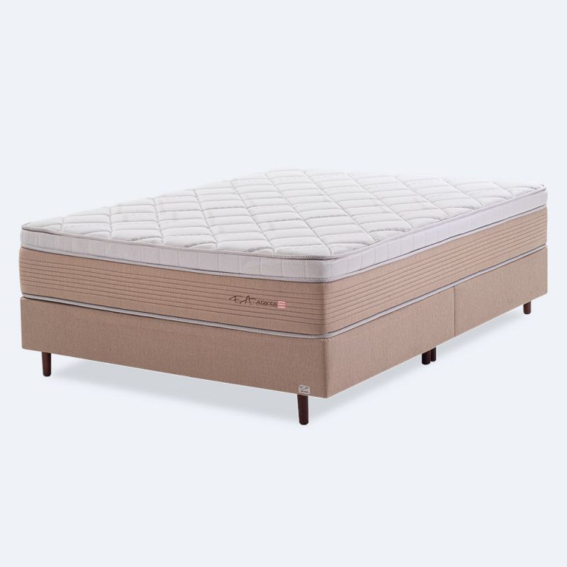 Cama Box King Espuma Viscoelástica Molas Ensacadas 193x203x68cm - Atlanta