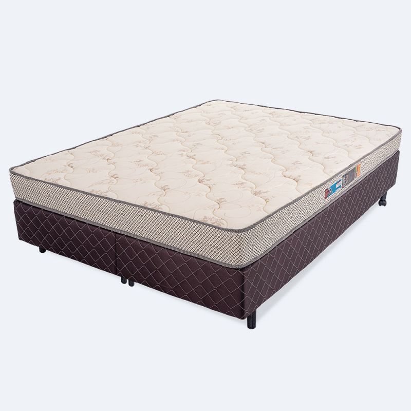Colchão e Box Queen Espuma D33 Certificada 158x198x51cm - Ícaro