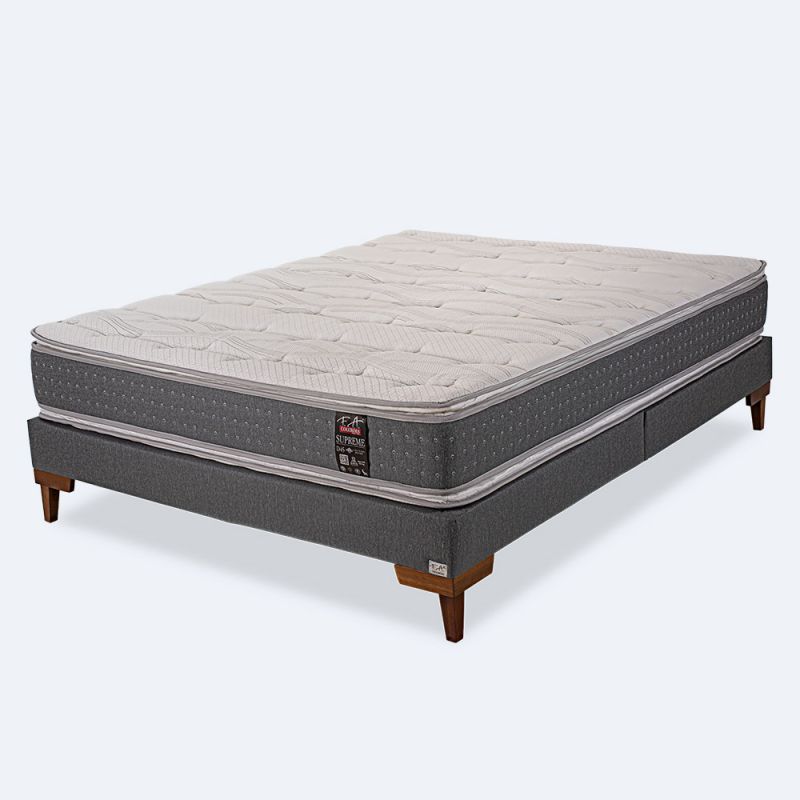 Colchão e Box Queen Espuma D45 Viscoelástica 158x198x62cm - Supreme
