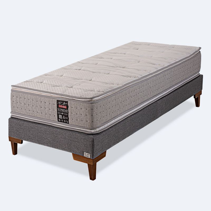 Colchão e Box Solteiro Espuma D33 Viscoelástica 88x188x62cm - Supreme