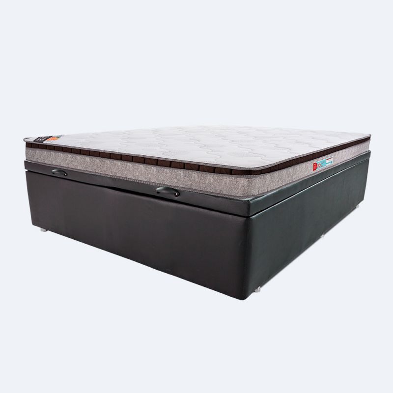 Cama Box com Baú Casal Molas Ensacadas 138x188x67cm - Top Suport