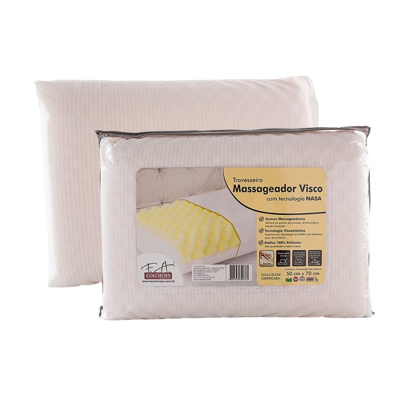 Travesseiro Massageador de Viscoelástico 50x70cm