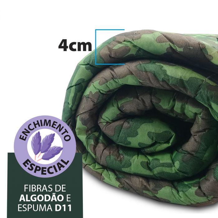 Saco De Dormir Ou Colchonete Para Acampamento 2 Em 1 Camping Pesca Retiro 190x60cm