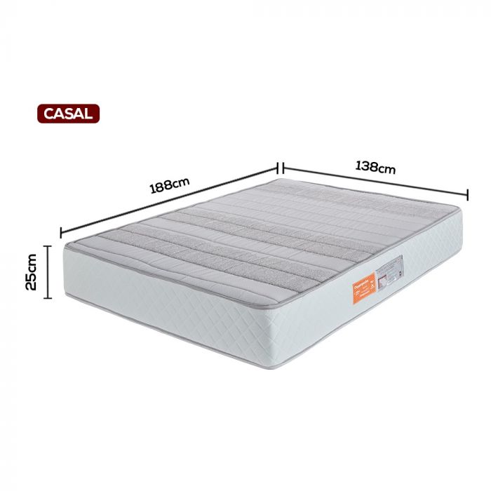Colchão Casal 138x188x25cm Espuma D45 - FIT- FA Colchões