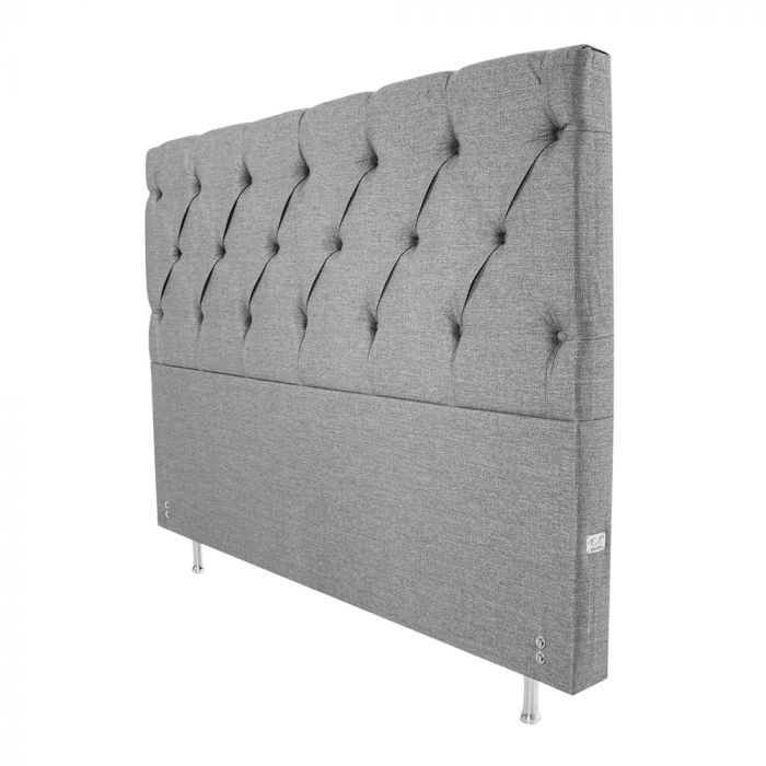 Cabeceira Capitone King 193x127cm - Linho Cinza