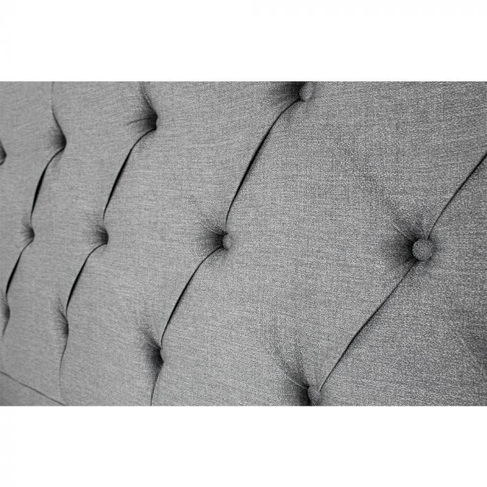 Cabeceira Capitone Queen 158x127cm - Linho Cinza