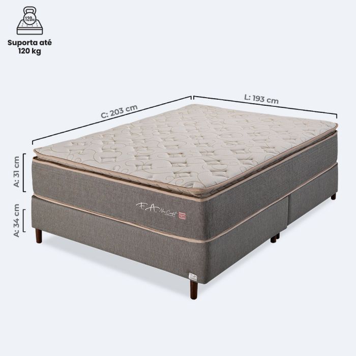 Colchão e Box King Molas Ensacadas 193x203x70cm - New Comfort