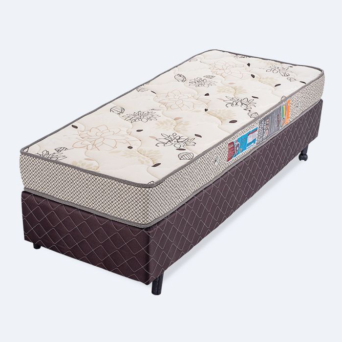 Colchão e Box Solteiro Espuma D28 Certificada 88x188x48cm - Ícaro