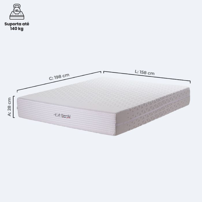 Colchão Queen Espuma Soft D40 158x198x28cm - Ergocomfort