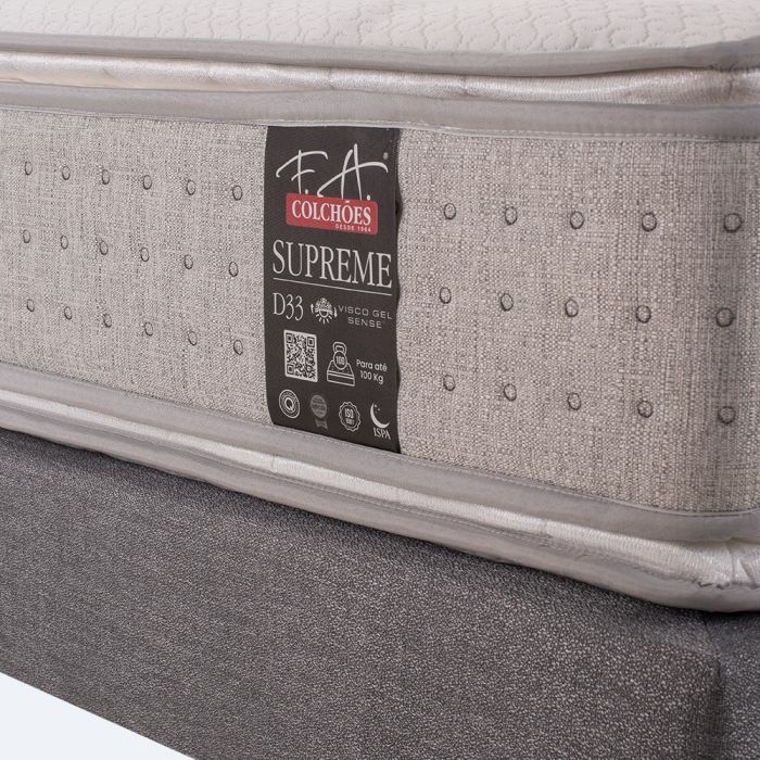 Cama Box Queen Espuma D33 Viscoelástica 158x198x62cm - Supreme