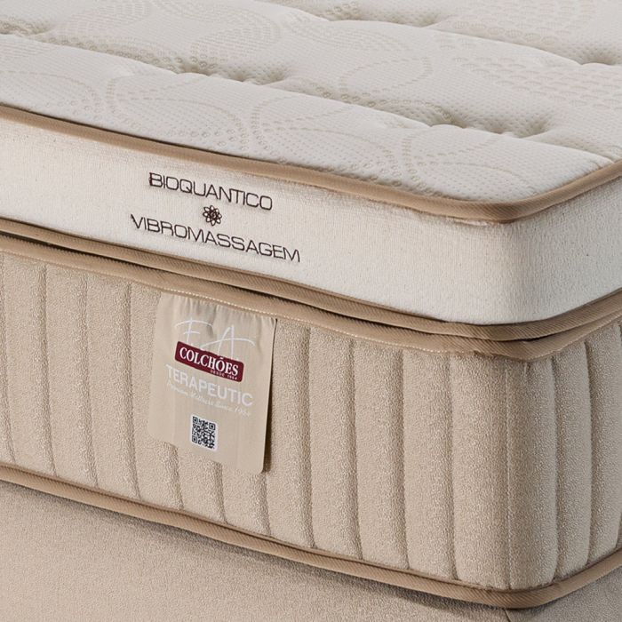 Cama Box King Molas Ensacadas Vibro massagem 193x203x71cm - Terapeutic