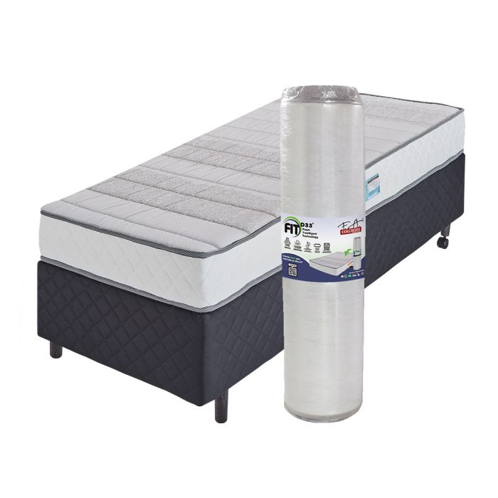 Cama Box Solteiro 88x188x56cm Espuma D33 Vácuo - FIT