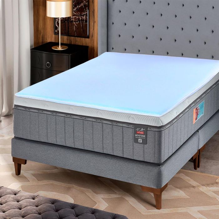 Topper Solteiro 88x188cm Espuma Viscoelástica Gel Sense