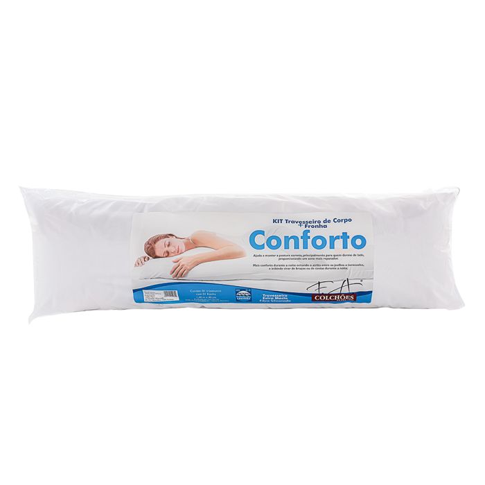 Travesseiro de Corpo Conforto Antialérgico 130x40cm