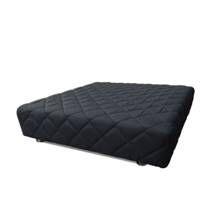Cama Box Pet em Microfibra Preta com Lençol Impermeável - 50x50x14