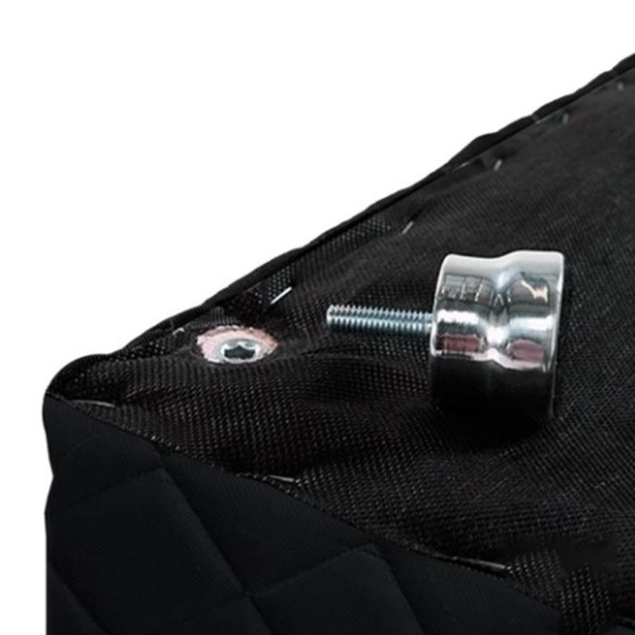 Cama Box Pet em Microfibra Preta com Lençol Impermeável - 50x50x14